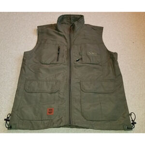 Mens Vest-OUTDOOR-army green nylon zip lightweight hiking/outdoors Gorpcore-XL